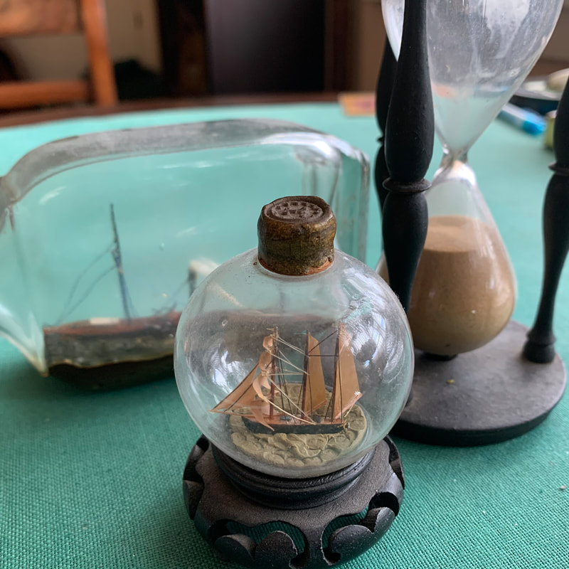 Antique Nautical Ship in a Bottle